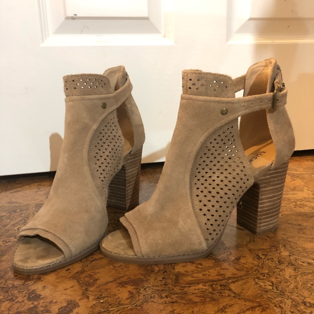 Lucky Brand heel open-toe booties